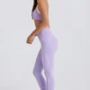 Soft Active Twist-Front Leggings in Lilac