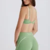 Soft Active Twist-Front Mini Shorts in Green