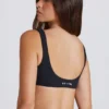 Soft Active Twist-Front Sports Bra in Black