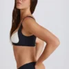 Soft Active Twist-Front Sports Bra in Black