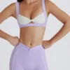 Soft Active Twist-Front Sports Bra in Lilac