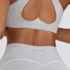 Soft Active V-Neck Sports Bra in Grey