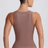 Soft Active V-Neck Tank Top in Mocha
