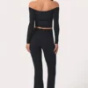 Soft Active V-Waist Flared Leggings in Black