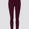 Soft Active V-Waist Leggings in Burgundy