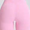 Soft Active V-Waist Pocket Flared Leggings in Baby Pink