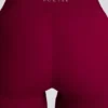 Soft Active V-Waist Pocket Flared Leggings in Burgundy