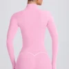 Soft Active Zip-Up Jacket in Baby Pink