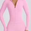 Soft Active Zip-Up Jacket in Baby Pink