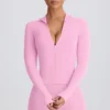 Soft Active Zip-Up Jacket in Baby Pink