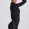 Soft Active Zip-Up Jacket in Black