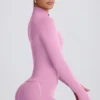 Soft Active Zip-Up Jacket in Dusty Pink