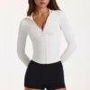 Soft Active Zip-Up Jacket in Ivory