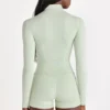 Soft Active Zip-Up Jacket in Sage Marl