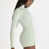 Soft Active Zip-Up Jacket in Sage Marl