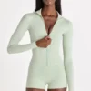 Soft Active Zip-Up Jacket in Sage Marl