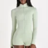 Soft Active Zip-Up Jacket in Sage Marl