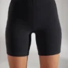 Soft Cotton Biker Shorts in Black