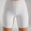 Soft Cotton Biker Shorts in Grey