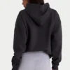 Soft Cotton Fleece Oversized Hoodie in Black