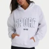 Soft Cotton Fleece Oversized Hoodie in Marl Grey