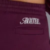 Soft Cotton Jersey Relaxed Mid-Rise Joggers in Grape