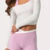 Soft Jersey Off-Shoulder Top in Milk