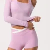 Soft Jersey Off-Shoulder Top in Sweet Pink