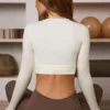 Soft Jersey Wrap Crop Top in White