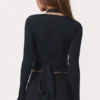 Soft Jersey Wrap Top in Black