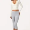 Soft Jersey Wrap Top in Milk