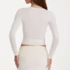 Soft Knit Mini Skirt in Ivory