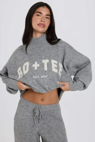 Soft Knit Oversized Jumper in Grey