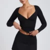 Solene Modal A-Line Mini Skort in Black