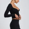 Solene Modal A-Line Mini Skort in Black