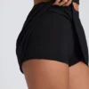 Solene Modal A-Line Mini Skort in Black