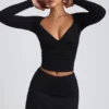 Solene Modal A-Line Mini Skort in Black