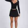 Solene Modal A-Line Mini Skort in Black