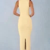 Sorelle Modal Lace-Trim Midaxi Dress in Butter Yellow