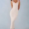 Sorelle Modal Lace-Trim Midaxi Dress in Ivory