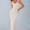 Sorelle Modal Lace-Trim Midaxi Dress in Ivory