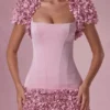 Soretta Cropped Bolero  in Blush Pink
