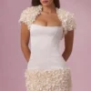 Soretta Cropped Bolero  in Ivory