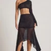 Soustons Embellished Handkerchief Hem Skirt in Black