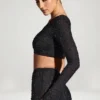 Soustons Embellished Handkerchief Hem Skirt in Black