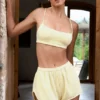 Square-Neck Bralette in Lemon