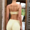 Square-Neck Bralette in Lemon