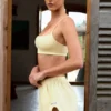 Square-Neck Bralette in Lemon