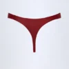 St Barts Hardware-Detail Thong Bikini Bottoms in Dark Cherry