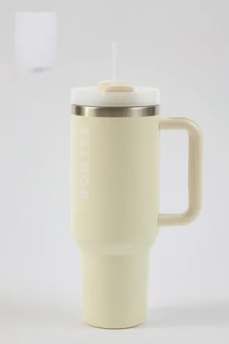 Stainless Steel Water Bottle in Cream